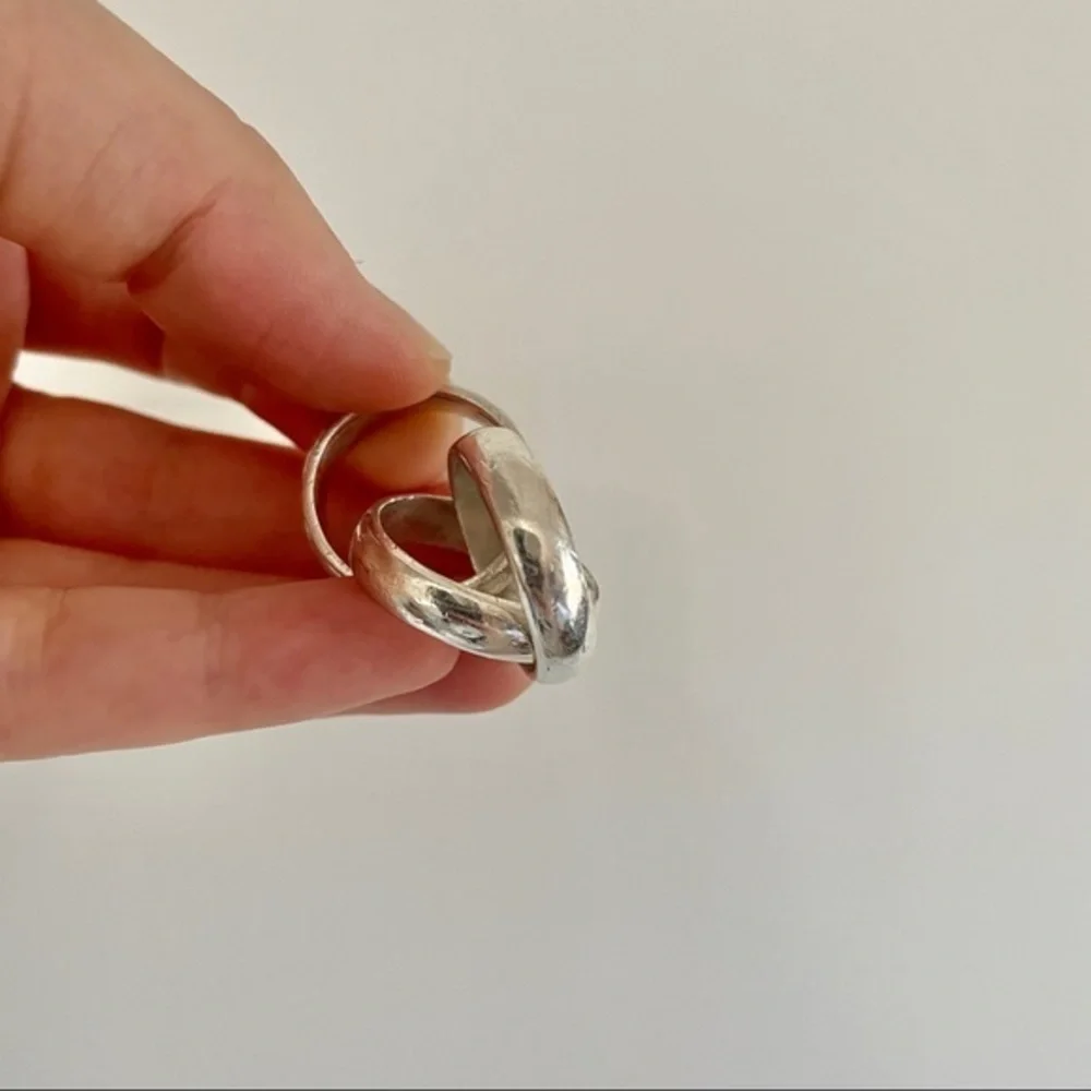 🪙 VINTAGE Sterling Silver Rolling‎ Ring, Reliquary SF, Size 6
